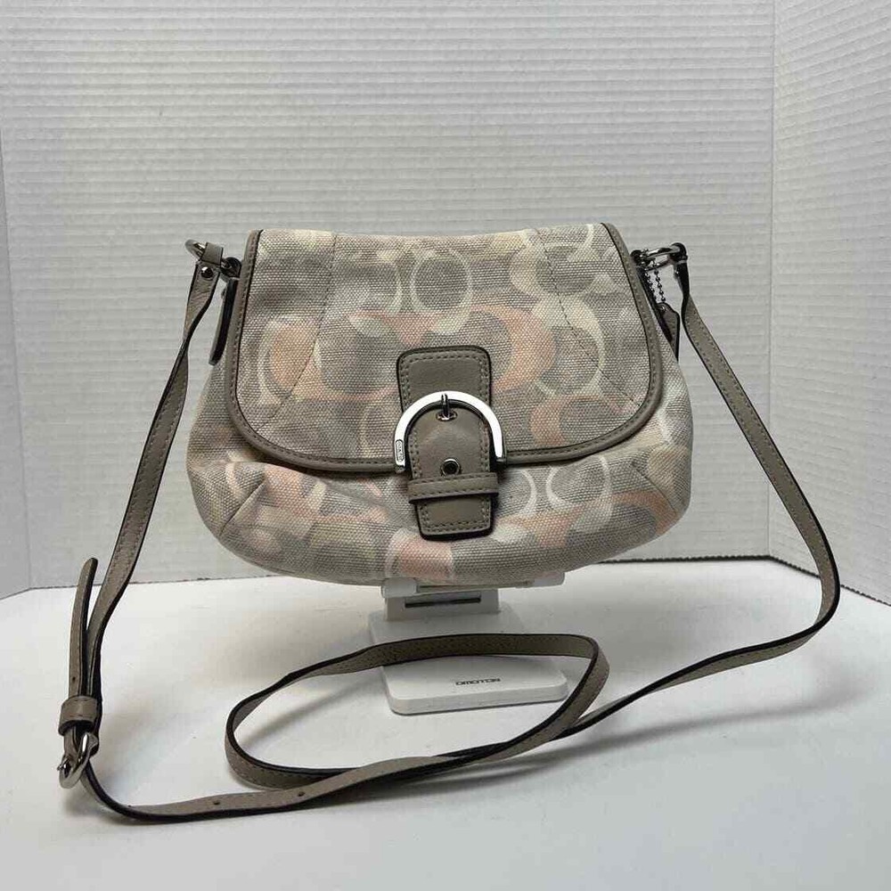 Coach grey and pink crossbody  bag 9”x 6” aprox