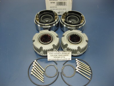 WARN 9790 Locking Hub Set For Dana 44 Axles - Fits GM & Ford 1/2 & 3/4 Ton Trucks, 19 Spline