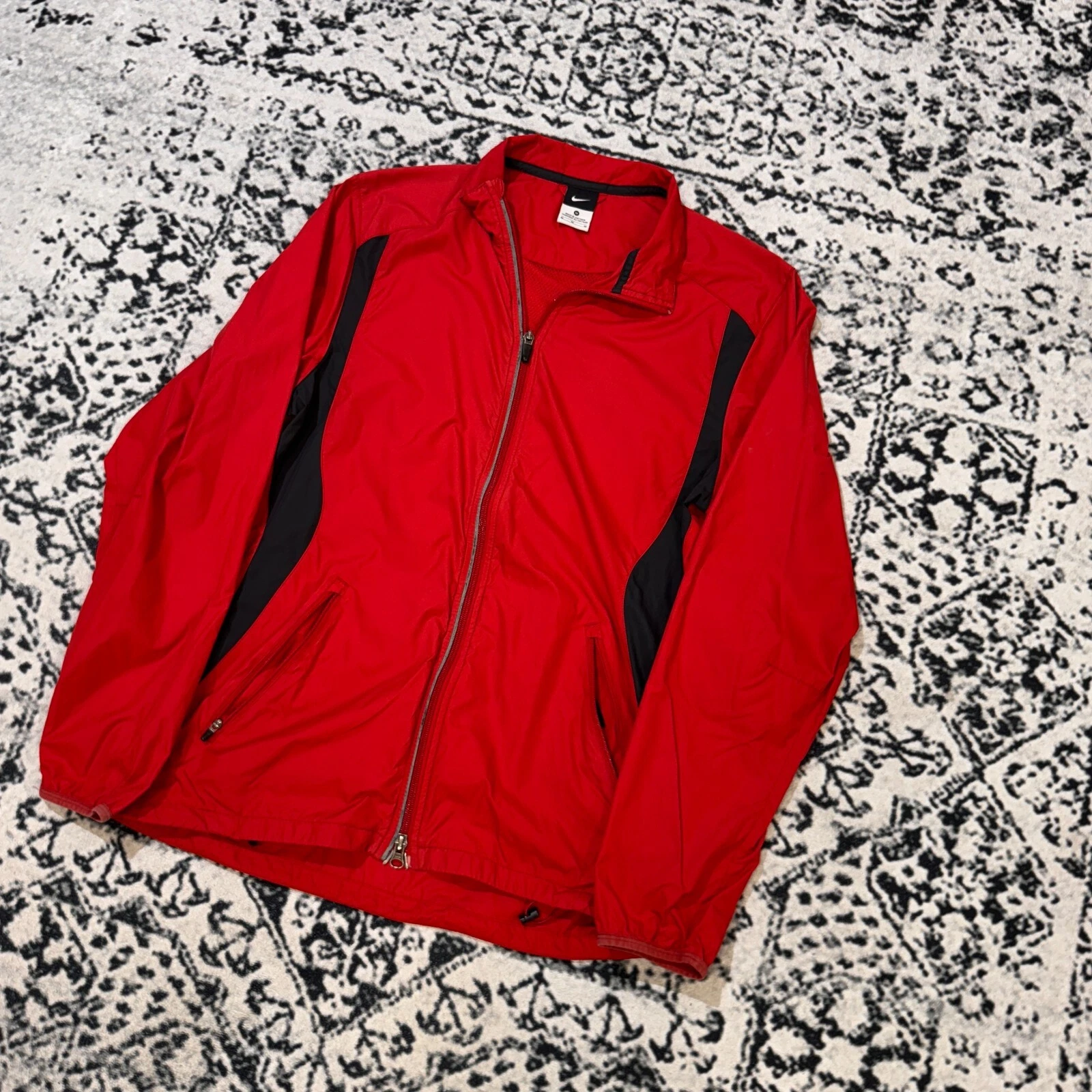 GUCCI Giacca a vento vintage Nike unisex rosso nero nylon taglia M Y2k anni 90 outdoor re