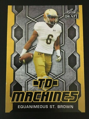 2018 Leaf Draft TD Machines Gold Rookie RC TD-07 Equanimeous St. Brown