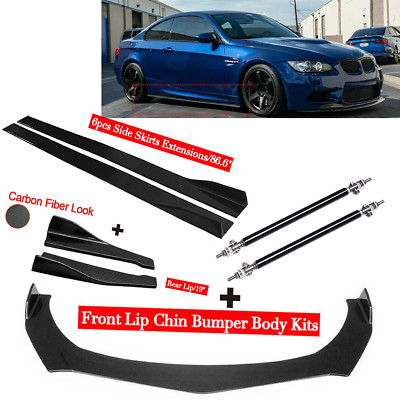Side Skirt Front Bumper Lip Splitter Spoiler Rear Lip For F30 F80 M3 E90 E92 E93
