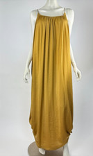 Knot Sisters Yvonne Balloon Dress Women M  NWT Lightweight Sleeveless Mustard