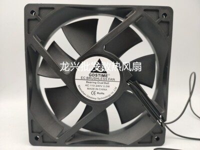 1 PCS  GDSTIME EC brushless fan  AC 110-240V 3.0W 12CM 12025 Axial cooling  fan