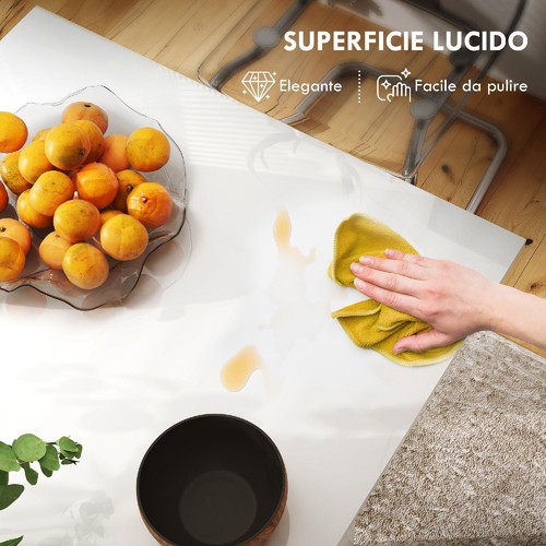 Tavolo da Pranzo Allungabile per 4-6 Persone 120-160x80x78 cm Bianco DecHome - Foto 6 di 9