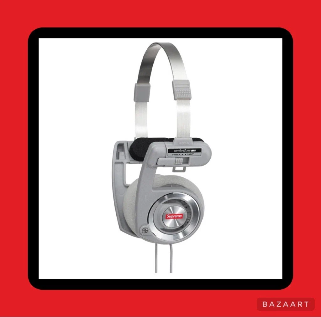 Supreme Koss PortaPro Headphones Silver - READY TO SHIP - Brand 