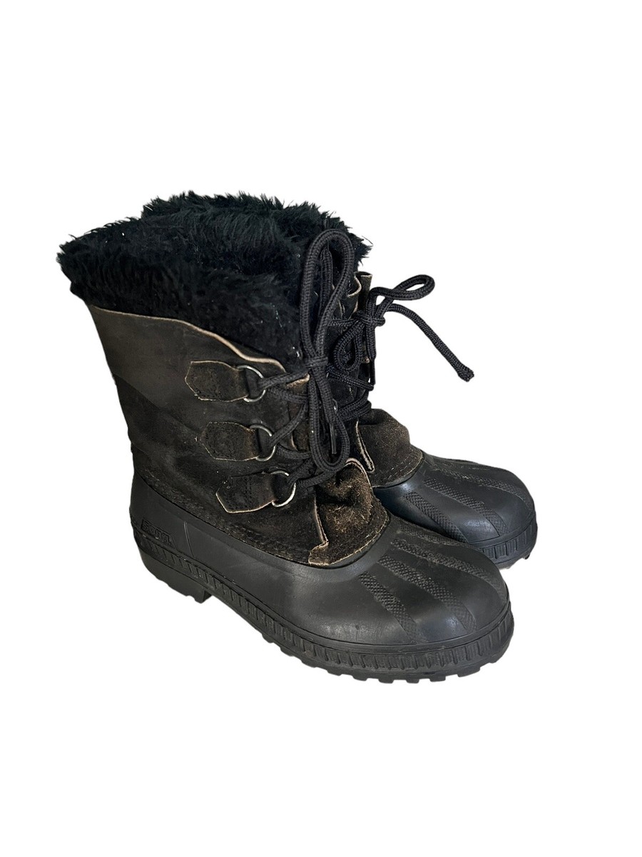 Sorel Blizzard Snow Boots Mens 12 Black Good Kaufman Made in Canada Waterproof Sorel kaufman canada mens - Gem main image 3