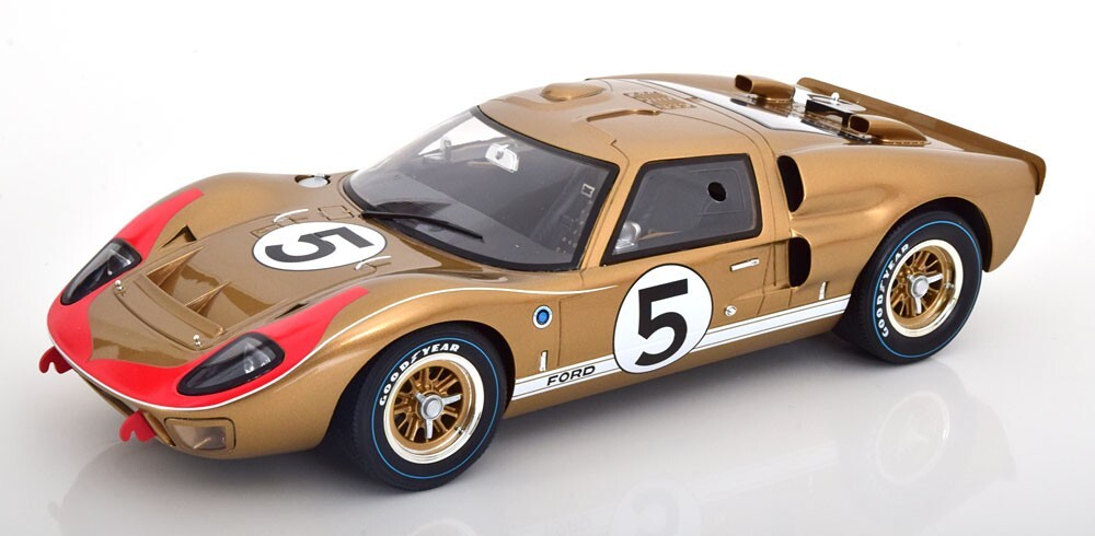 Ford GT40 MK II 1:12 スケールモデル 1/12 Scale FORD GT40 MK2 #5 GOLD 1966 LeMANS Model Car by