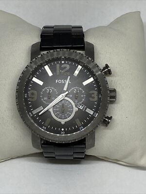 Fossil BQ1651 Men's Stainless Steel Black Analog Dial Quartz Wrist