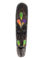 Tribal Tiki Mask 20" Floral - Primitive Art wib370450b