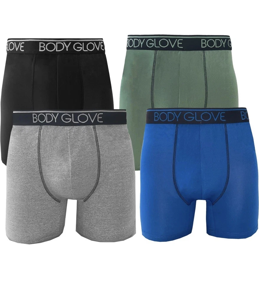 Body Glove 4 Performance Boxer Briefs Medium 32-34 Black/Green/Blue/Gray - Image 2 of 4