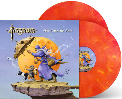 MAGNUM - Here comes the Rain Lim Red Orange Marbled 2 Vinyl LP  NEU