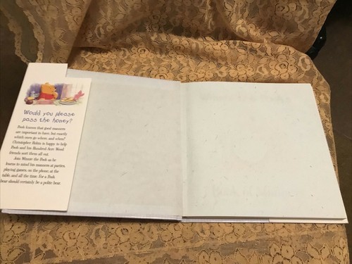 2000 DISNEY'S WINNIE THE POOH'S BOOK OF MANNERS First Edition hc/dj - Foto 3 di 12