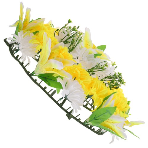3pcs künstliches Opferkranz Begräbnisblüten Kranzfriedhof Trauerkranz Girlande - Bild 4 von 12