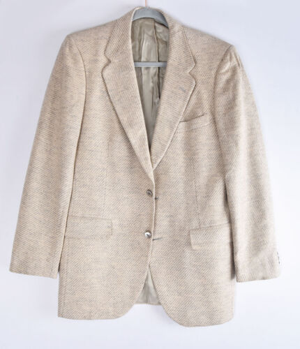 100% CASHMERE Jacket LANVIN Blazer Suit Sport Coat Grey Men's Gray 38" Chest