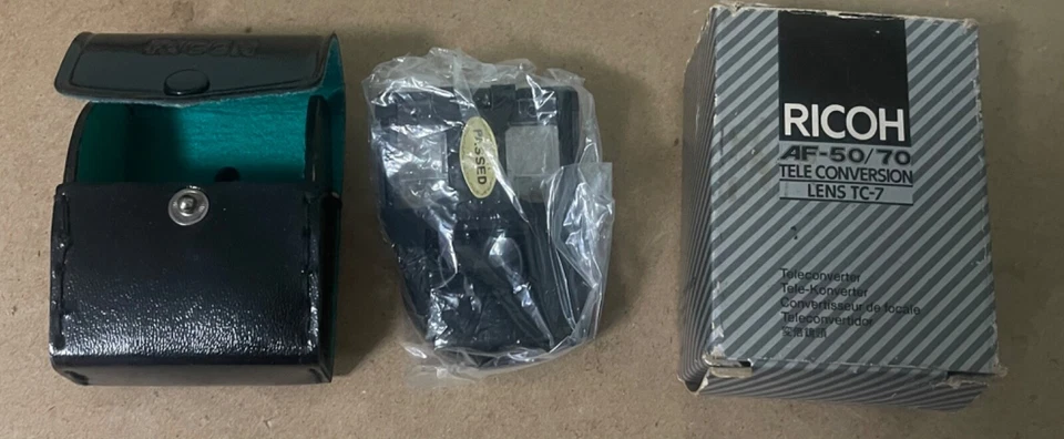 Lente de teleconversión Ricoh de colección RICOH TC-7 AF 50/70 NUEVO STOCK ANTIGUO en estuche y caja Foto 3 de 4