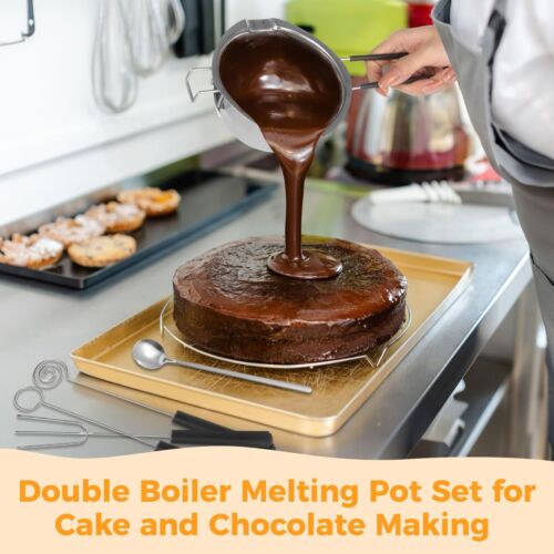 5 PCS Double Boiler Pot Set - Stainless Steel Double Boiler Melting Pot SetIn... - Picture 2 of 5