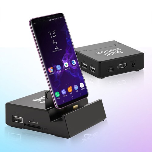 8 in 1 Type-C to HDMI/Card Reader Adapter USB Docking Station For Samsung Huawei - Zdjęcie 12 z 12