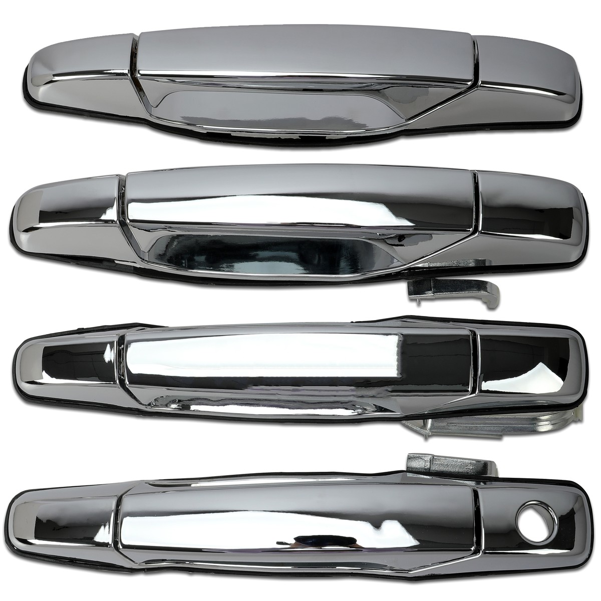 4X Chrome Exterior Door Handle Set For Chevy Tahoe GMC Yukon