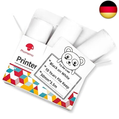 Phomemo T02/M02X/M02L Aufkleberpapier   3 Rollen selbstklebendes T