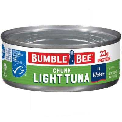 Bumble Bee Chunk Light Tuna   In Water, 5 oz Cans (Pack of 4)