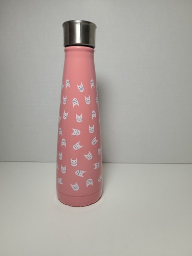 Sip by Swell Insulated Water Bottle 15oz Pink Cats Silver C1 - Picture 4 of 8