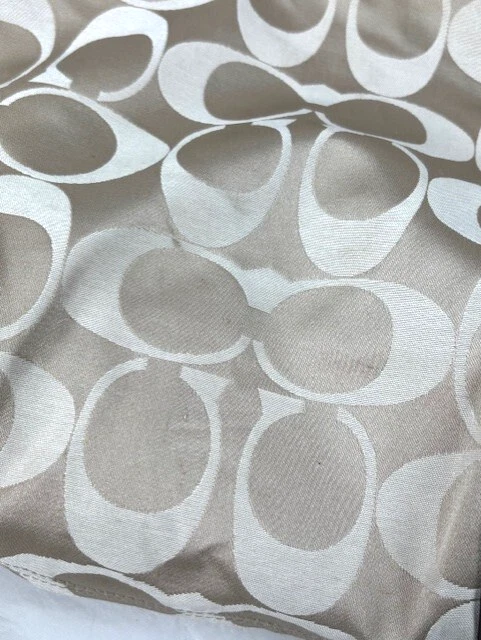 Bellissima borsa hobo Coach Colette firmata beige raso pitone pelle #16408