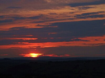 Photo 6x4 Sunset over the Roman Wall at Winshield Crags (2) Melkridge  c2012