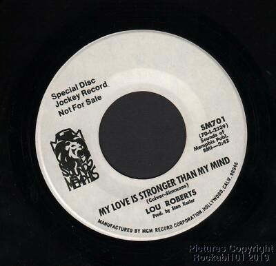 Hear 1971 Lou Roberts Northern Soul DJ 45 - Cold Cold Heart /My Love is Stronger
