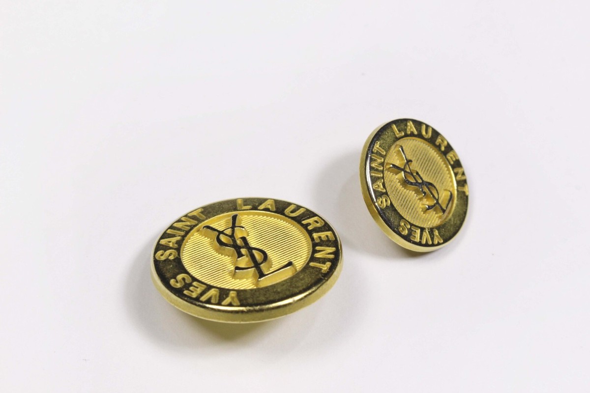 YVES SAINT LAURENT Vintage Gold Button Logo Price for 1