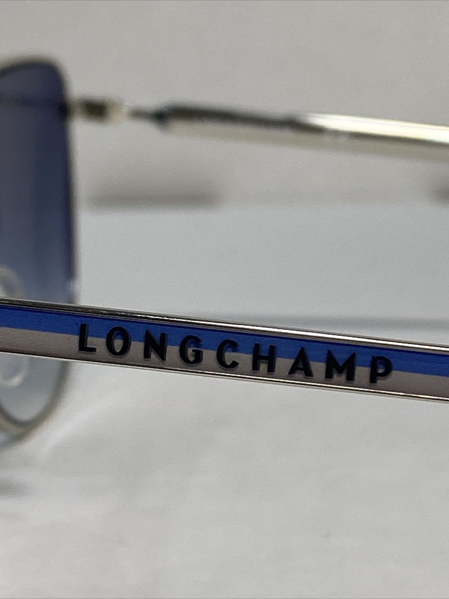 LONGCHAMP LO134S 715 58[]17 140 Silver Cat Eye Frames Blue  display picture 3
