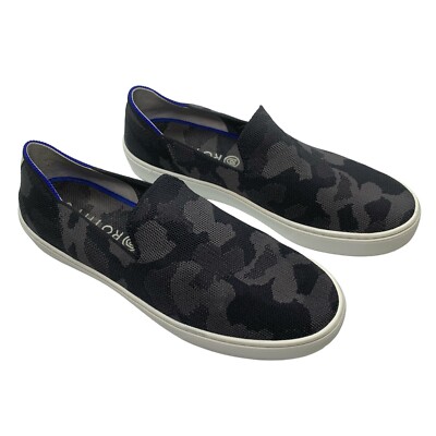 Rothys Shoes Womens Size Camo Slip On Comfort Sneaker Black Camouflage 