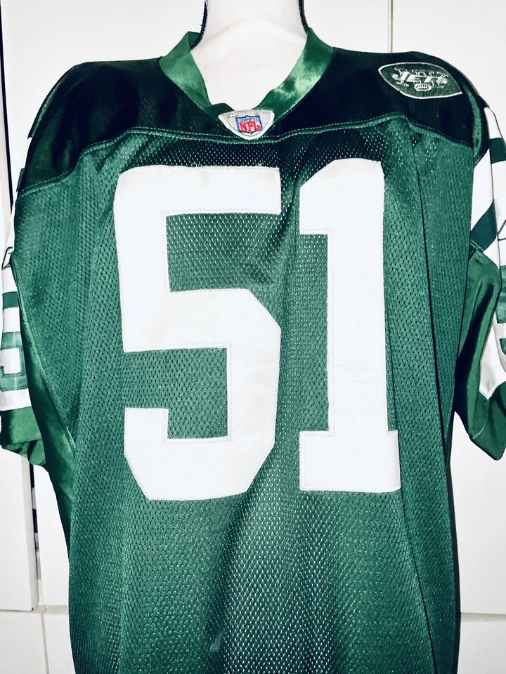 2004 REEBOK X NFL NEW YORK JETS VILMA #51 ON FIELD (HOME) JERSEY LARGE 50 - Image 2 of 4