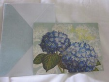 BIRTHDAY BLUE HYNDRANDIA GREETING CARD 5.5 X 7.5"