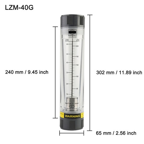 LZM 15G-50G Acryl Rohr Wasser Durchflussmesser für Rotameter Bis 200G/750LPM - Bild 5 von 11