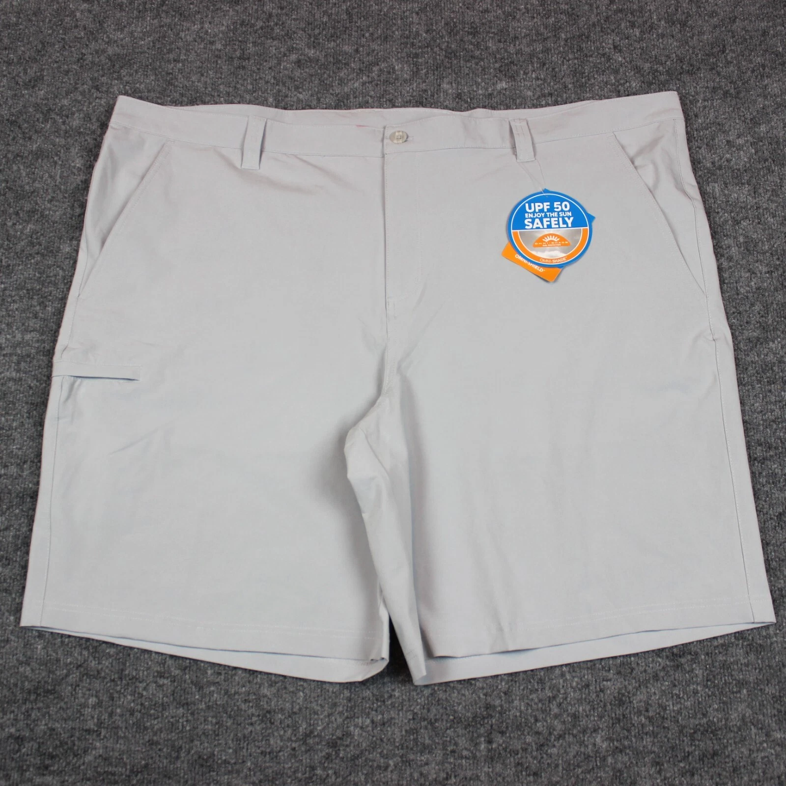 Columbia PFG Shorts Men's 50 Grander Marlin II Offshore Gray Fishing Chino NEW