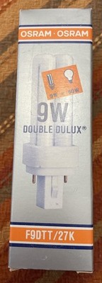Osram Double Dulux 9W 2700K CFL lamp bulbs. Lot of 18 bulbs. F9DTT, G23-2 b NEW