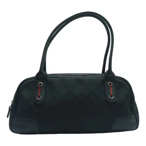Sac à bandoulière en toile noire GUCCI 511 032225