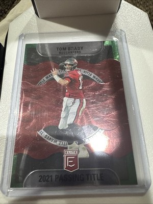 2022 Donruss Elite #TW3 Tom Brady Title Waves Green