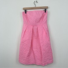 J Crew Pink Strapless Cotton Dress, 6
