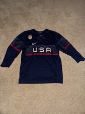 Nike 2022 Team USA Winter Olympics Blue Hockey Jersey Size XL