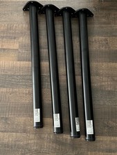4 Extendable black metal table legs - 870-900mm