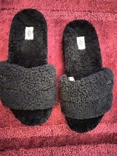 UGG Cozetta Curly Slide Slippers - Women's Size 11 - Black