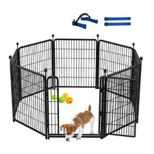 Tall Garden Fences and Borders for Dogs, 48 inch High Garden Fence, 8 Panels ...