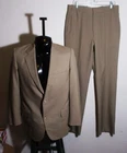 BROOKS BROTHERS Vintage Tan 2 Pc Suit Men's Size 41 Long, 34X34