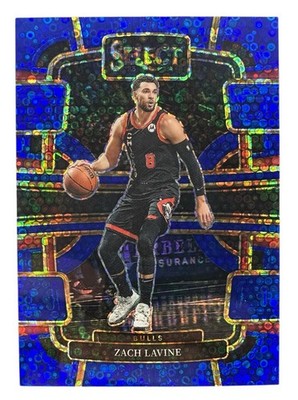 2023-24 Panini Select Zach Lavine Blue Prizm Disco BULLS 8/25 Jersey Match SSP