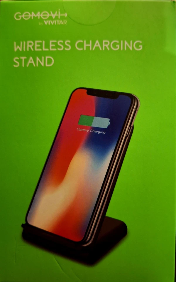 Soporte de carga inalámbrico Gomovi de Vivitar para dispositivos habilitados para iPhone Samsung Qi Foto 2 de 2