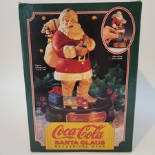 Vintage 1993 Coca-Cola Santa Claus Mechanical Bank Die-Cast Metal Ertl Boxed