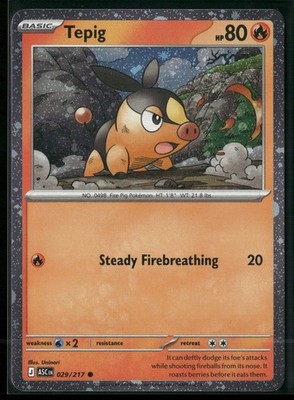 Tepig - (Cosmos Holo) Holo Common Miscellaneous Cards & Products 029/217 NM