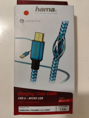 Hama Prime Line HQ 2.0 USB-A/Micro USB Daten-/Ladekabel 1,5m Blau Vergoldet