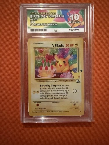Pokemon Birthday Pikachu 2021 Celebrations #24 Ace 10 Gem Mint